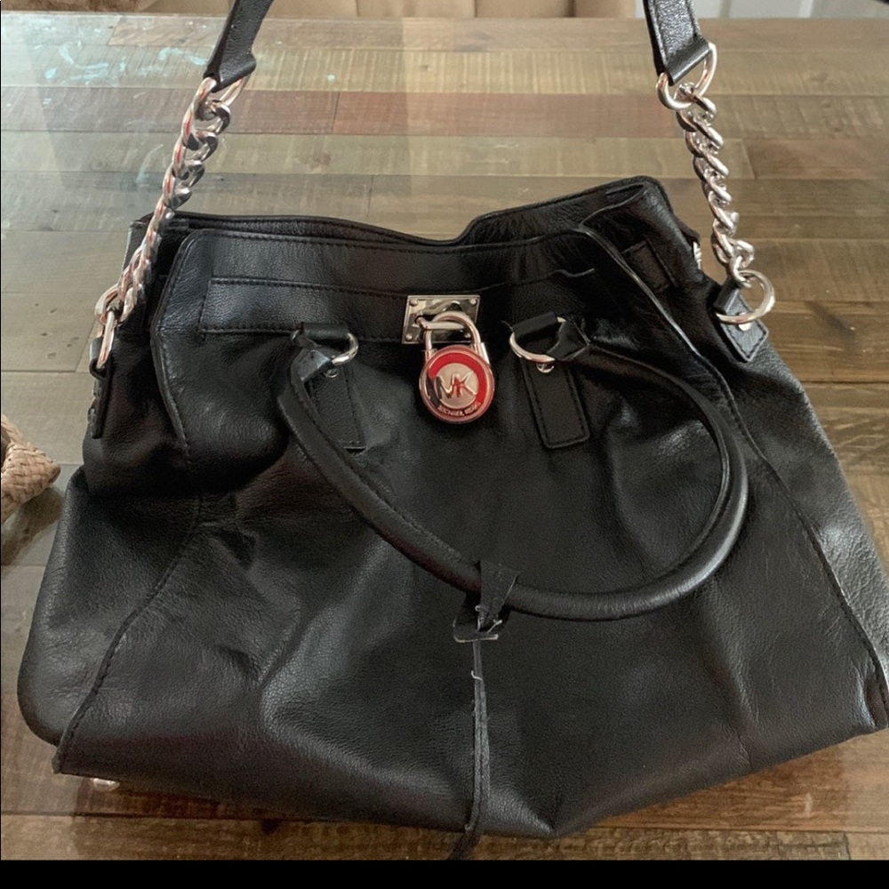 Michael Kors leather lock bag